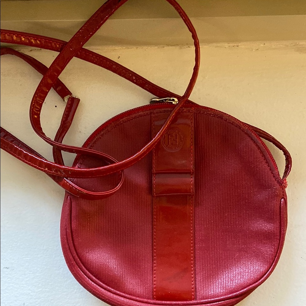 Red Crossbody Bag Authentic Fendi